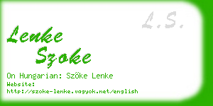 lenke szoke business card